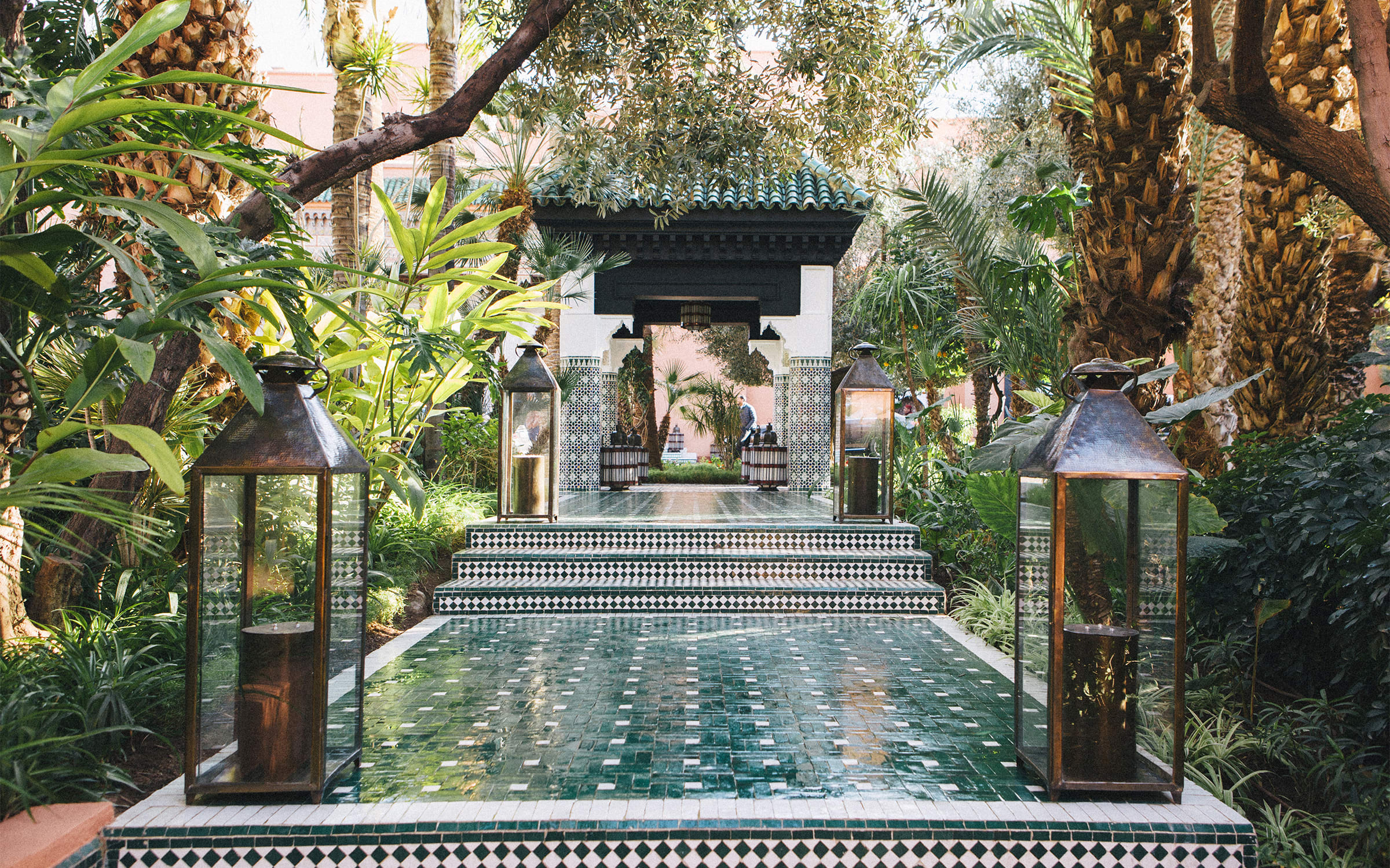 The gardens of La Mamounia, a hotel that also hosts the 1-54 Contemporary African Art Fair. Photograph by Yasmine Hatimi for Art Basel.